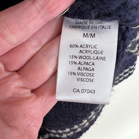 New Alpaca Wool Blend Christmas Cardigan Sweater Winter Fair Isle Knit Oversized - Picture 4 of 11